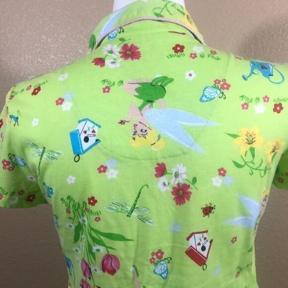Disney Tinker bell green yellow short sleeve top - Picture 5 of 5